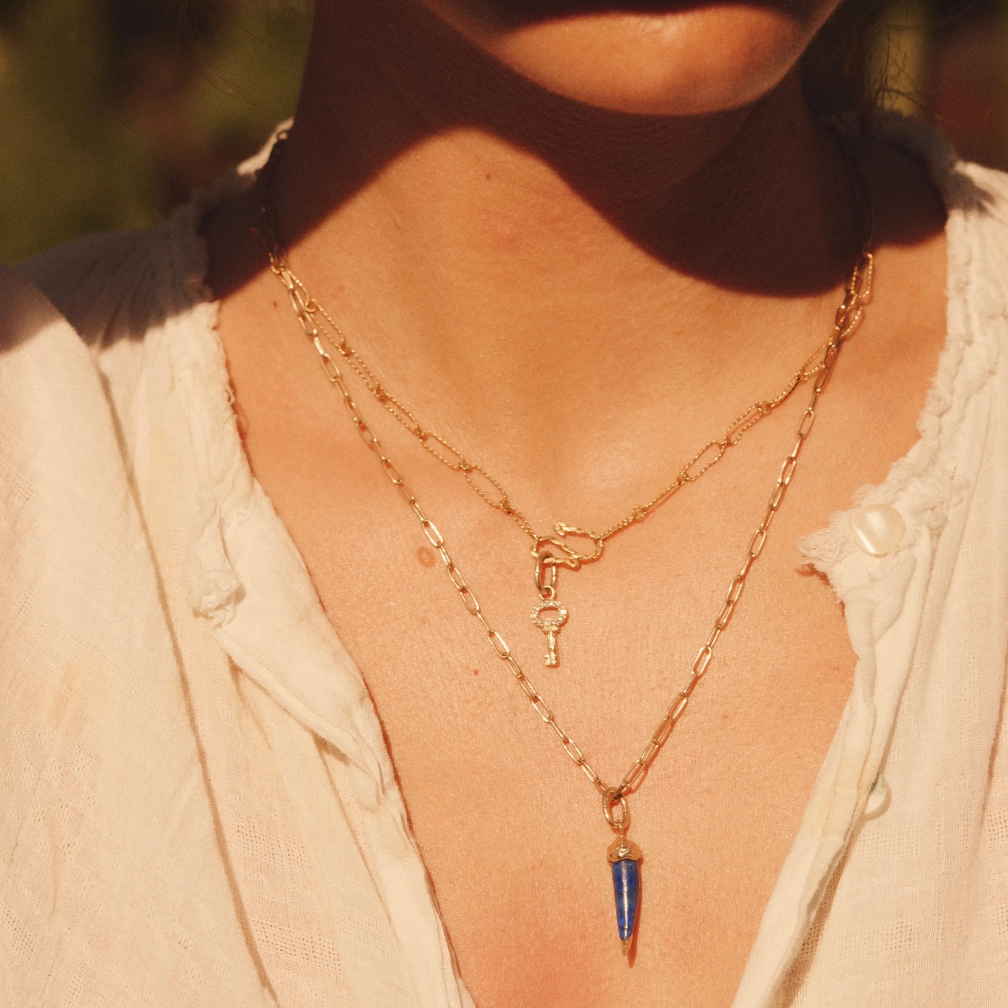 Paperclip Chain by Pamela Love – Necklaces in #product_material# (#product_color#).  22-paperclip-chain-gold