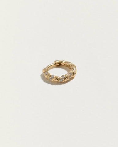 6mm Pavé Rope Huggies