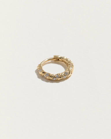 8mm Pavé Rope Huggies