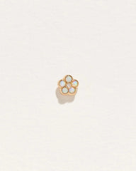 Bezel Flower Stud