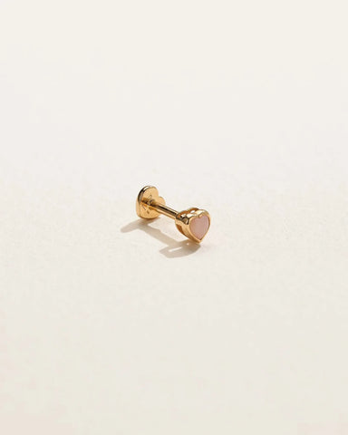Bezel Heart Stud