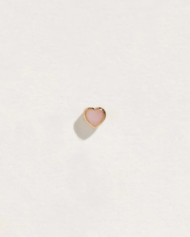 Bezel Heart Stud