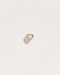 Bezel Heart Stud