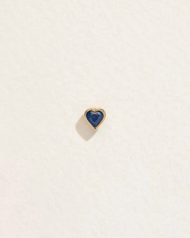 Bezel Heart Stud