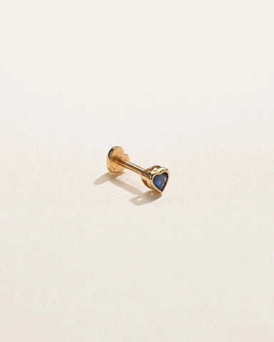 Bezel Heart Stud