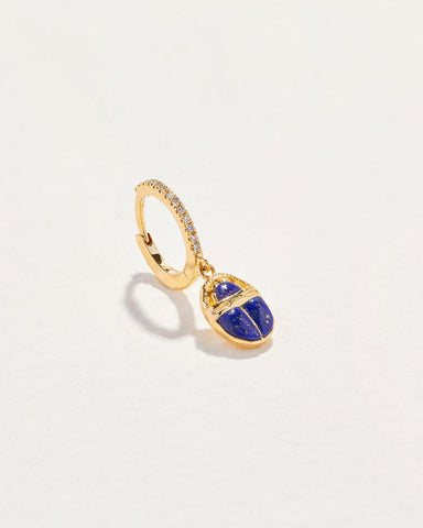 Inlay Scarab Huggie