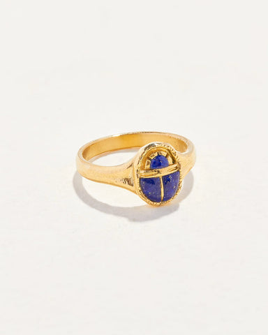 Inlay Scarab Ring