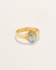 Inlay Scarab Ring