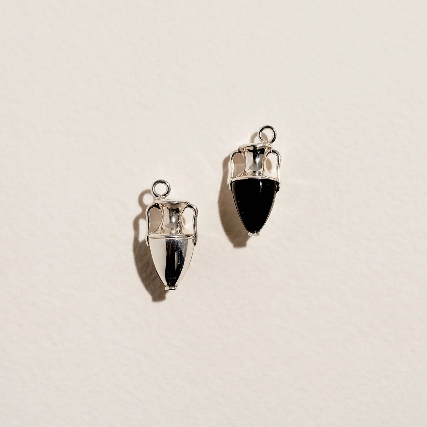 Inlay Vessel Charm by Pamela Love – Charm in #product_material# (#product_color#).  inlay-vessel-charm-sterling-silver-onyx-black