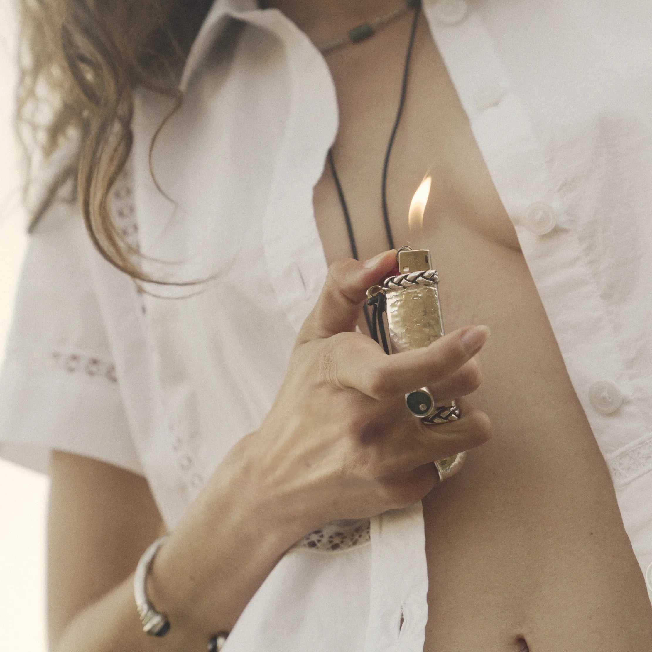 Fiamma Necklace by Pamela Love – Necklaces in #product_material# (#product_color#).  large-lighter-cover