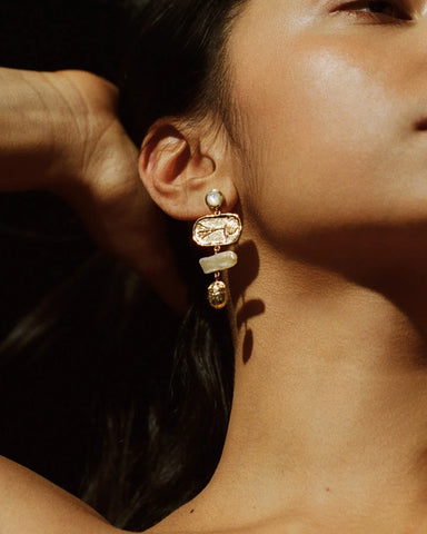 Lotus Drop Earrings