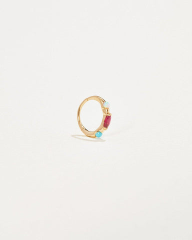 8mm Multi Stone Huggie