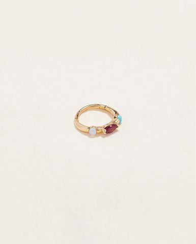 8mm Multi Stone Huggie