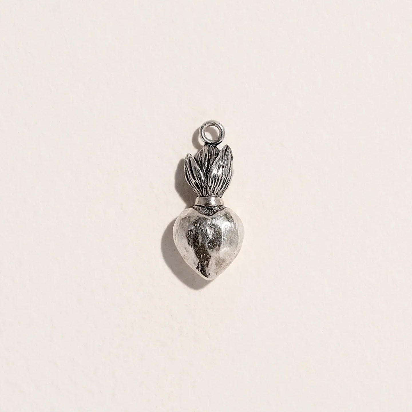 Sacred Heart Charm by Pamela Love – Charm in #product_material# (#product_color#).  sacred-heart-charm-sterling-silver