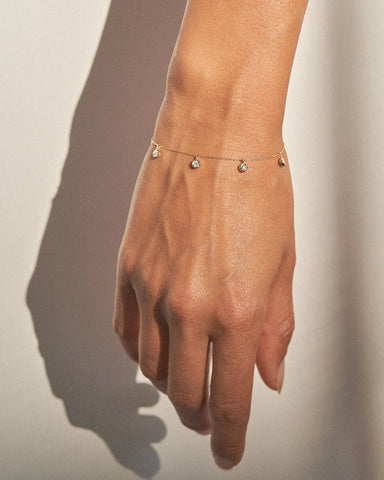 Diamond Station Droplet Bracelet