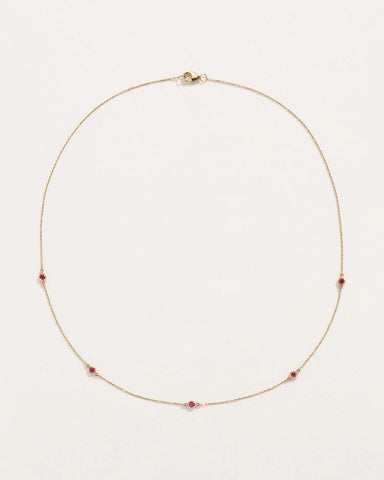 Ruby Station Necklace