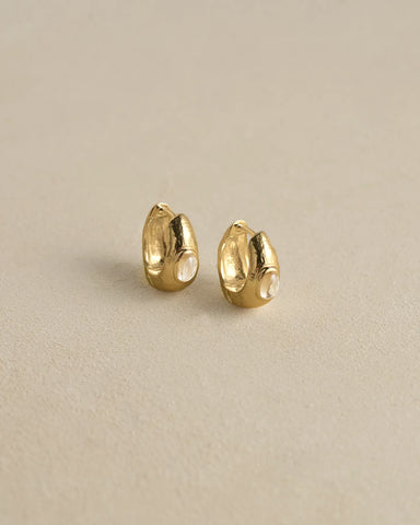 Tapered Stone Hoops