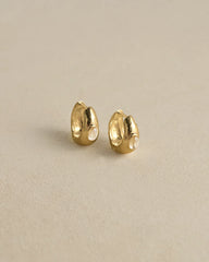Tapered Stone Hoops