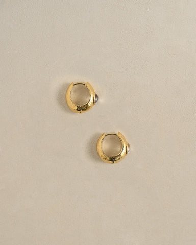 Tapered Stone Hoops