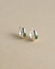 Tapered Stone Hoops