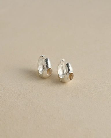 Tapered Stone Hoops