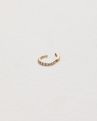 Tiny Half Pavé Huggie