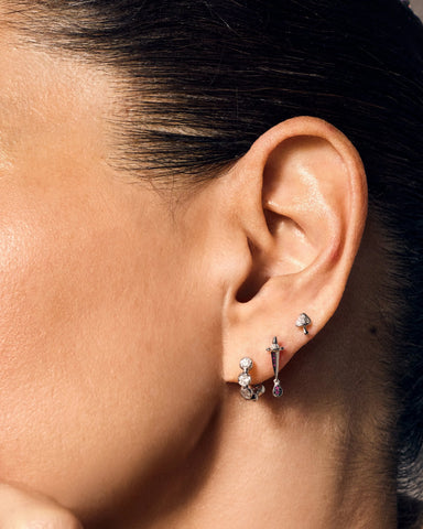 Tiny Pavé Mushroom Stud