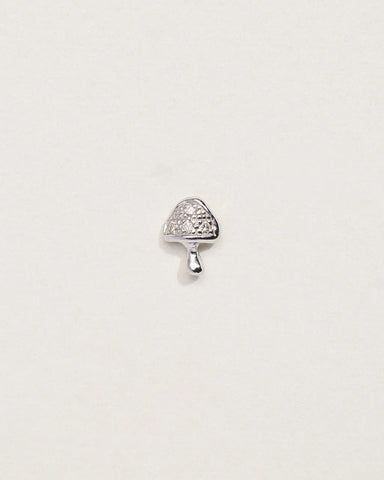 Tiny Pavé Mushroom Stud