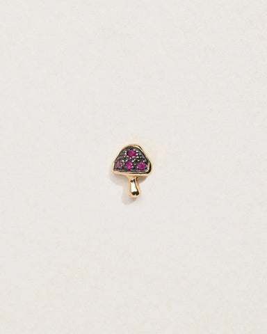 Tiny Pavé Mushroom Stud