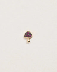 Tiny Pavé Mushroom Stud