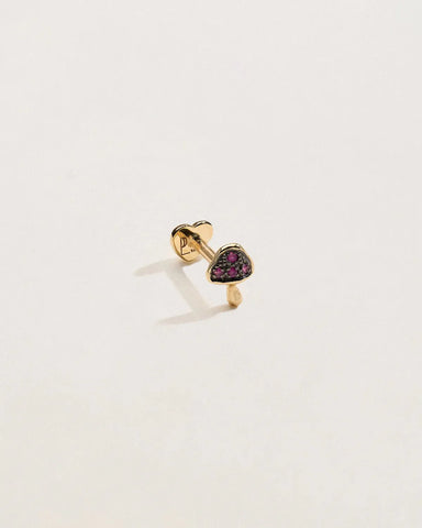 Tiny Pavé Mushroom Stud