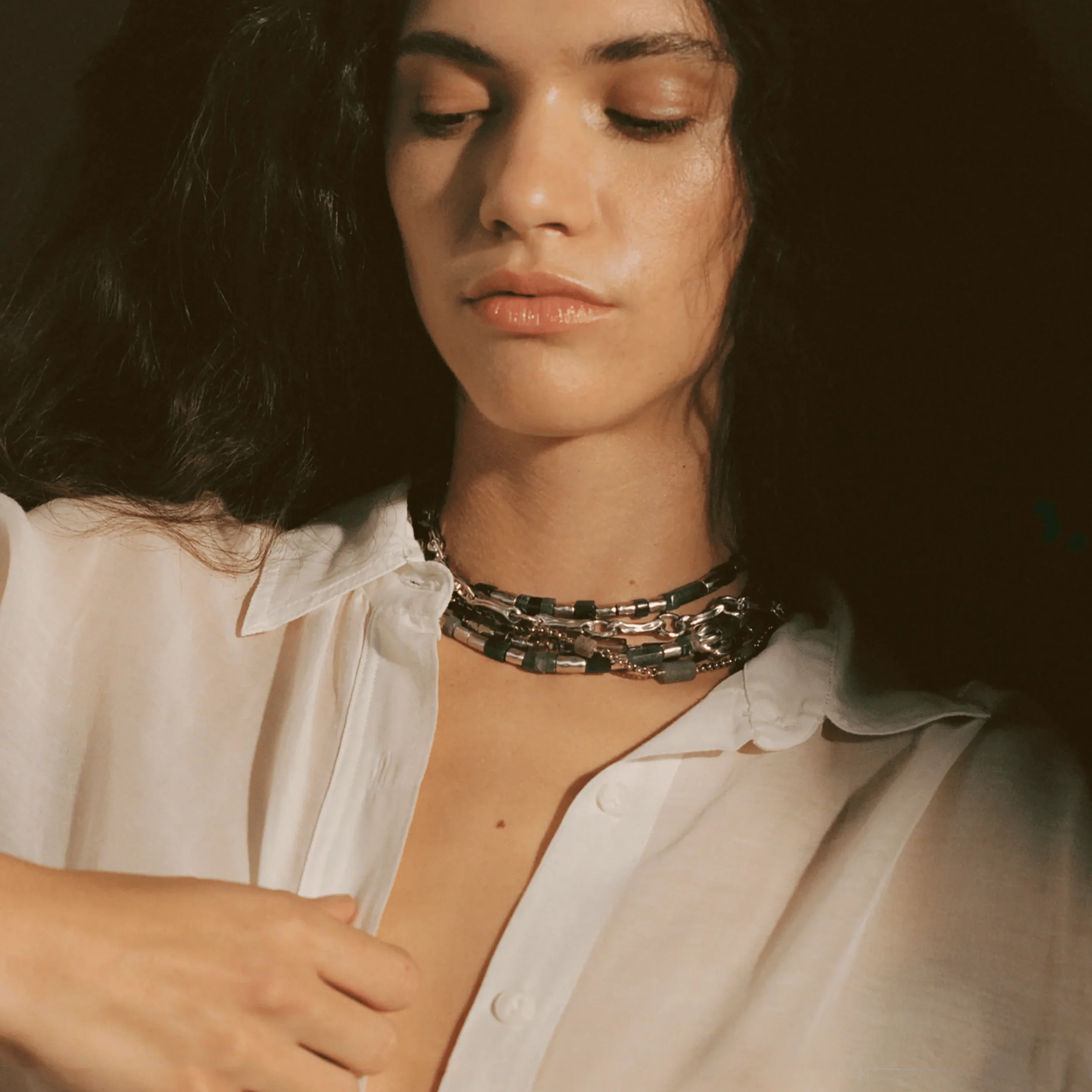 Valentine Necklace by Pamela Love – Necklaces in #product_material# (#product_color#).  valentine-necklace-3